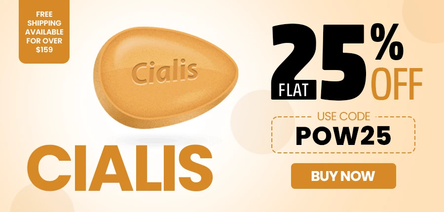 Buy Generic Cialis 25% Off Promo – Use Code POW25 with Free Shipping